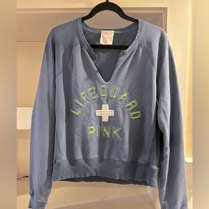 Blue PINK Lifeguard Sweatshirt
